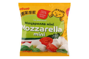 Сир розсільний Mozzarella mini 45% 125г п/е Глобино
