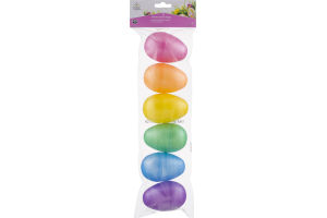 Smart Living Plastic Easter Eggs Pearlized- 6 CT