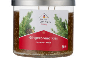 Smart Living Holiday Scented Candle Gingerbread Kiss