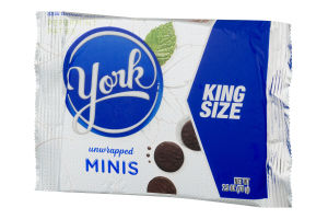 York Unwrapped Minis Dark Chocolate Covered Peppermint Patties Kings Size