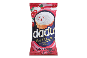 Морозиво DADU з маскар./брусницею у стакан.70г И597(Литва)