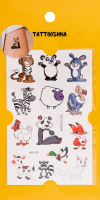 Тату Tattooshka 12 щасливих звіряток тимчасові