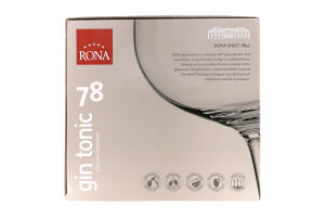 Набір келихів для джин-тоніка 780мл №6558 Gin tonic 78 Rona 6шт