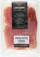 Шинка Prosciutto Crudo с/в нарізка 120г газ/уп Corte Buona