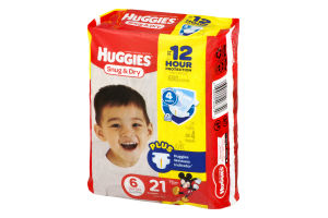 Huggies Snug & Dry Diapers Size 6 - 21 CT