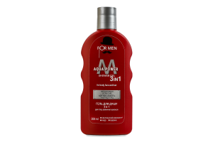 Гель для душа для тела, лица и волос 3в1 Aqua power For men 200мл