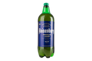 Пиво 1.8л 4.5% светлое фильтрованное пастеризованное Премиум Лагер Haisenberg п/бут