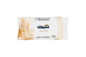 Серветки вологі Оттоман Традішнл Перл вайт 100шт з клапаном Ультракомпакт