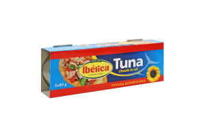 Тунець цілий в олії 3*80г ж/б з ключем Iberica