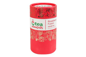 Чай чорний байховий ароматизований листовий з рослино-фруктовою сировиною Трояндово-ягідний ф'южн Tea Moments тубус 70г