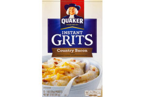 Quaker Instant Grits Country Bacon - 12 CT
