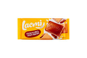 Шоколад молочный с шоколадной начинкой и вафлей Lacmi Roshen м/у 90г