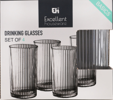 Набір склянок для напоїв скло 400мл №YE5000700 Excellent Houseware 4шт