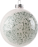 Прикраса ялинкова Куля Морський бриз скло 8см