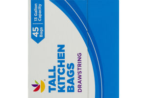Ahold Tall Kitchen Bags Drawstring - 45 CT