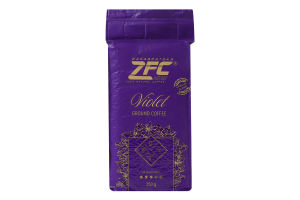 Кава натуральна смажена мелена зернова Violet ZFC в/у 250г