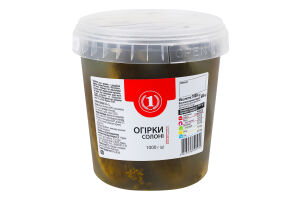 Огірки солоні ТМ "1" відро 1кг