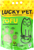 Еко-наповнювач гігієнічний для котячого туалету М'ята Tofu Lucky Pet 2.6кг