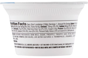 Ahold Greek Nonfat Yogurt Pineapple