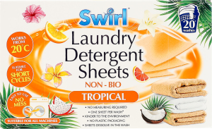 Листы стирального порошка универсальные Тропический Swirl 20шт
