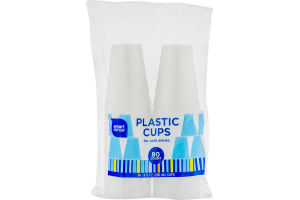 Smart Sense Plastic Cups For Cold Drinks - 80 CT