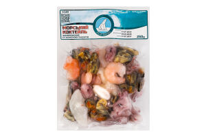 Коктейль морський заморожений із захисною глазур'ю Polar Seafood в/у 250г