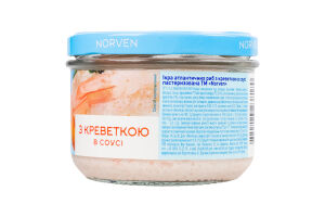 Икра атлантических рыб с креветкой в ​​соусе пастеризованная Norven с/б 160г