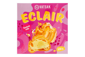 Пирожное Эклер с карамелью Vatsak к/у 250г