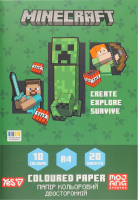 Папір кольоровий Minecraft двосторонній 10кольорів скоба 20аркушів Yes