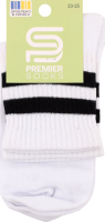 Шкарпетки Premier socks вис спорт смуж білі р23-25