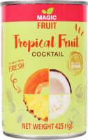 Коктейль в легком сиропе Tropical fruits Magic Fruit ж/б 425г