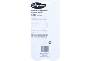 Companion Dog Rawhide Bones Chicken Compressed - 5 CT