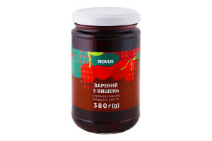 Варенье из вишен стерилизованное Novus в/с с/б 380г