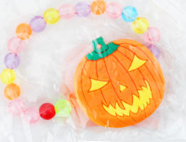 Браслет д/хелловіну LED на батарейках 9*8см в асортименті