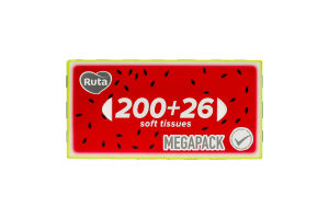 Серветки косметичні 2-х шарові Family pack Ruta 226шт