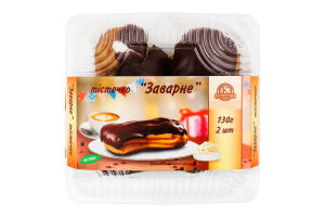 Тістечко Заварне 2*65г блістер Кравест