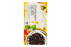 Чай чорний та зелений дрібний з полуницею і пелюстками волошки Champagne spills Emotion Askold к/у 20х2г