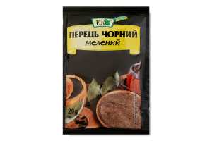 Перець чорний мелений Еко м/у 20г