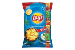 Чипси картопляні Сметана і зелень Lay's м/у 170г