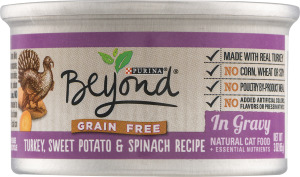 Purina Beyond Natural Cat Food Turkey, Sweet Potato & Spinach Recipe In Gravy