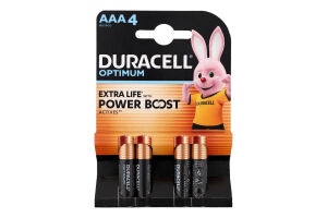 Батарейки AAA MX2400 Optimum Duracell 4шт