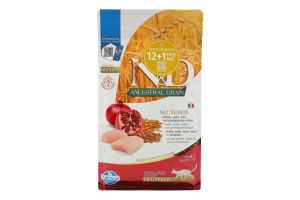 Корм сухий для дорослих котів Chicken spelt oats&pomegranate N&D Ancestral Grain Farmina м/у 300г