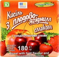 Кисіль з плодово-ягідним смаком з соками 180г Золоте зерно