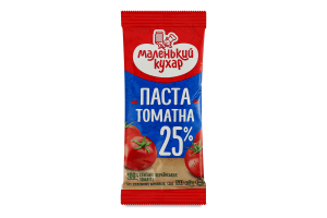 Паста томатная 25% пастеризованная Маленький кухар 1с м/у 50г