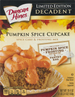 Duncan Hines Limited Edition Decadent Pumpkin Spice Cupcake Spice Cake & Frosting Mix