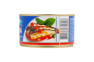 Кілька чорноморська нерозібнана в томатному соусі Аквамарин з/б 230г