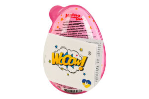 Яйце пластикове для дівчинки з цукерками та сюрпризом Mini egg Wooow п/у 30г в асорт