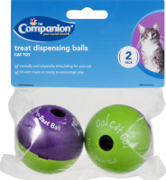 Companion Cat Toy Treat Dispensing Balls - 2 CT