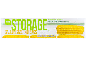Smart Sense Storage Bags Gallon Size - 40 CT
