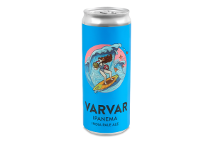 Пиво 0.33л 5.3% светлое нефильтрованное непастеризованное Ipanema India pale ale Varvar ж/б